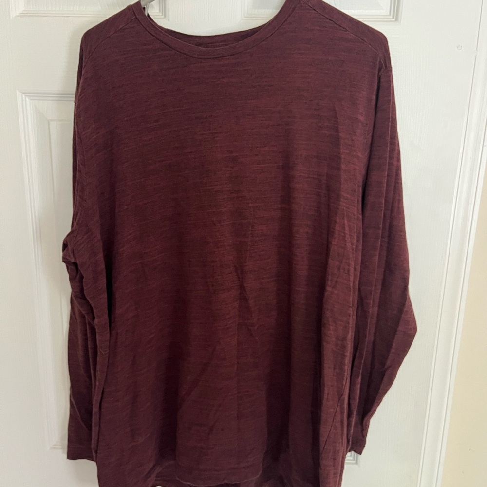 Athletic Works Maroon Long Sleeve Top